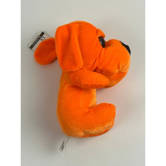 Toy Factory Orange Puppy Dog Plush Stuffed Animal 9" 2014 Carnival Prize - Picture 9 of 9